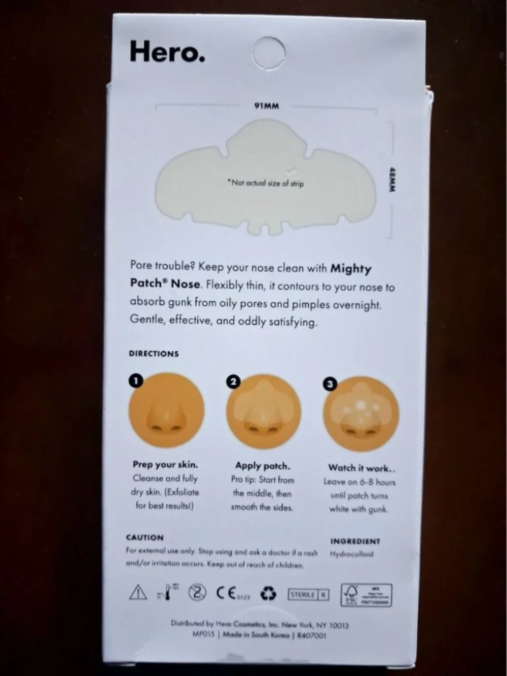 2X Mighty Patch Nose by Hero Cosmetics HYDROCILLOID 10 patches Each exp 01/2028